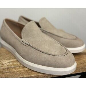 Men's Guess Slip On Shoes 7.5 Faux Leather Tan Casual Sandy Comfort Sole Moc Toe